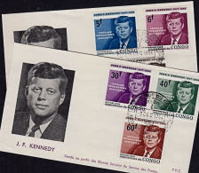 Cc0005 CONGO (Kinshasa) 1964, SG 554-9  President Kennedy,  FDC - Ungebraucht