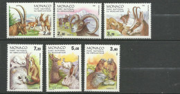 Monaco N° 1522 à 1527  Faune Du Parc Du Mercantour    Neufs  *  *   B/TB Voir Scans Soldé ! ! ! - Rodents