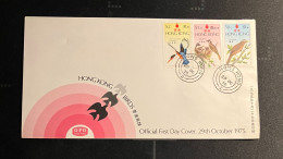 1975 Hong Kong Birds Oiseaux FDC First Day Cover - FDC