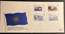 1983 Hong Kong Commonwealth Day Ships Flags FDC First Day Cover - FDC