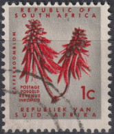 1961 Südafrika ° Mi:ZA 300, Sn:ZA 269, Yt:ZA 265, Kafferboom Flower Coral Tree (Erythrina Lysistemon), Redrawn - Usati