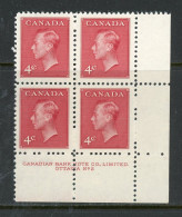 Canada MNH PB 1950 King George VI - Unused Stamps