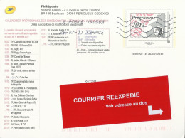 Carte PAP De Service De Phil@poste - Timbre Programme 2011 Rose - Emissions Du 2ème Semestre 2011 Oblitéré - Prêts-à-poster:Stamped On Demand & Semi-official Overprinting (1995-...)