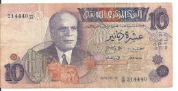 TUNISIE 10 DINARS 1973 VG+ P 72 - Tunisia