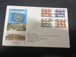 8-2-2024 (3 X 39) UK (Great Britain) FDC - 1979 - European Parliament - 1971-1980 Dezimalausgaben