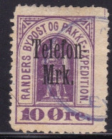 Denmark Local Post Pakke Expedition Randers 10 Ore Purple Brown    Overprint Telefon  MRK - Local Post Stamps