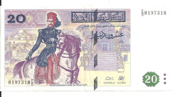 TUNISIE 20 DINARS 1992 VF+ P 88 - Tunisia