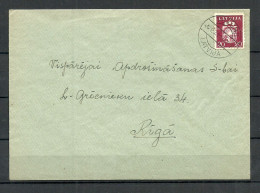 LETTLAND Latvia 1940 O TUKUMS Domestic Cover To Riga Michel 287 As Single - Lettonie