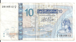 TUNISIE 10 DINARS 2005 VF P 90 - Tunisie