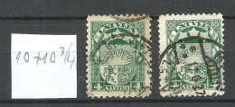 LETTLAND Latvia 1923 Michel 91 - 2 Different Perforation Types: 10 + 10 3/4, Used - Lettonie