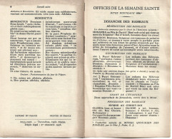 Offices De La Semaine Sainte Rites Nouveaux 1956 Dimanche Des Rameaux - Religion & Esotérisme