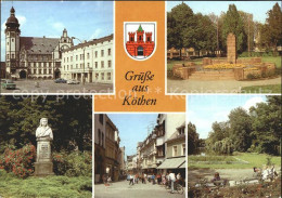 72035287 Koethen Anhalt Markt Rathaus Ehrenmal Bachdenkmal  Koethen - Köthen (Anhalt)