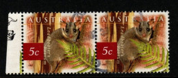 Australia Cat 1560f 2002 Nature Of Australia, 5c Leadbeater's Possum,reprint 1 Koala ,1 Roo,Used - Proeven & Herdruk