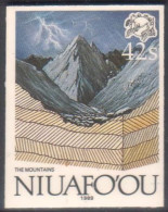 Tonga Niuafo'ou 1989 Cromalin Proof - The Mountains, Lightning Rain - From Evolution S/S - 4 Exist - Tonga (1970-...)