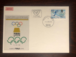 AUSTRIA FDC COVER 1984 YEAR SPORT FOR DISABLED PARALYMPIC HEALTH MEDICINE STAMPS - Brieven En Documenten