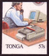 TONGA 1989 Cromalin Proof - Shows  Computer - 4 Exist - Tonga (1970-...)