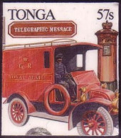 TONGA 1989 Cromalin Proof - Shows  Mail Van And Pillar Post Box  - 4 Exist - Tonga (1970-...)