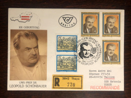 AUSTRIA FDC COVER 1988 YEAR SCHONBAUER NEUROSURGERY SURGERY HEALTH MEDICINE STAMPS - Brieven En Documenten