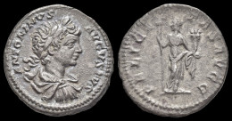 Caracalla  AR Denarius Felicitas Standing Facing - La Dinastía De Los Severos (193 / 235)