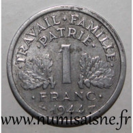 GADOURY 473a - 1 FRANC 1944 C - Castelsarrasin - TYPE MORLON ALU - KM 885a - TTB+ - 1 Franc