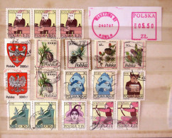 Poland 1992 - 1997 Pine Cones Arms Eagles Zodiac Bow Scorpio Motorcycle - Used Stamps