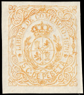 ESPAGNE / ESPANA - COLONIAS (Cuba) 1876 Sello Fiscal "LIBROS DE COMMERCIO" 75c Amarillo - Nuevo Sin Goma (/) - Kuba (1874-1898)