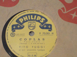 DISQUE 78 TOURS PASOS DOBLE DE TITO FUGGI 1955 - 78 T - Discos Para Fonógrafos