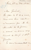 Lettre Manuscrite De Jules HERBETTE - Diplomate Ambassadeur - Signée - - Politisch Und Militärisch