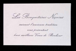 Cp, Carte De Visite, Meilleurs Voeux, Les Bouquetières Niçoises - Visiting Cards