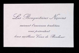 Cp, Carte De Visite, Meilleurs Voeux, Les Bouquetières Niçoises - Cartes De Visite