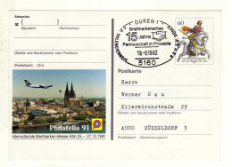 Carte ALLEMAGNE DEUTSCHE BUNDESPOST Oblitération 5160 DUREN 1 19/09/1992 - Cartoline - Usati