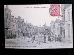 Cp, 14, Orbec, Place De La Poissonnerie, Commerces, Voyagée 1905 - Orbec