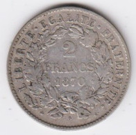 2 Francs  Cérès 1870A - 1870-1871 Gobierno De Defensa Nacional