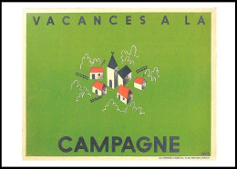 CP/PK** - Atel Hergé Publicité - 1933 - Vacances à La Campagne Affiche Pour Les Magasins "Au Bon Marché" - Philabédés (fumetti)