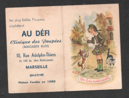 Calendrier 1956 / Pub CLINIQUE DES POUPEES / AU DEFI   MARSEILLE / ILLUSTRATION MATEJA / UN BON PETIT DIABLE   D3332 - Groot Formaat: 1941-60