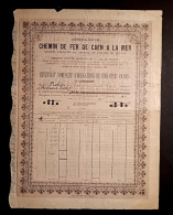 COMPAGNIE DU CHEMIN DE FER - DE CAEN A LA MER  - OBLIGATION DE 100 FR. 1890 - Railway & Tramway
