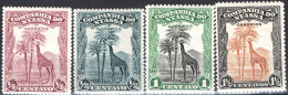 NYASSA, SEGNATASSE, FAUNA, ANIMALI, GIRAFFA, 1921, FRANCOBOLLI NUOVI (MLH*) Scott:PT-NY 106-109 - Nyasaland