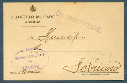 °°° Militari N. 5605 - Distretto Militare Di Ancona °°° - Documenti