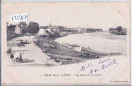 CHALON-SUR-SAONE- VUE GENERALE DES QUAIS- LE PORT AUX BOIS - Chalon Sur Saone