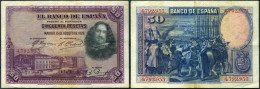 789 ESPAÑA 1928 50 PESETAS 1928 VELAZQUEZ. - Autres & Non Classés