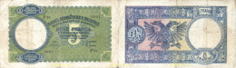 1385 ALBANIA 1939 ALBANIA SHQIPERISE 5 FRANCHI 1939 OCUPACION ITALIANA - Albania