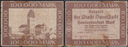 3044 ALEMANIA 1923 GERMANY 100000 MARK 1923 DARMFTADT - Bestuur Voor Schulden