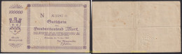 3049 ALEMANIA 1923 GERMANY 100000 MARK 1923 KREUZNACH SELLO EN SECO - Reichsschuldenverwaltung