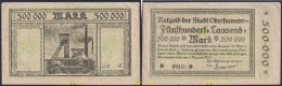 3138 ALEMANIA 1923 GERMANY 500.000 MARK 1923 OBERHAUSEN - Bestuur Voor Schulden