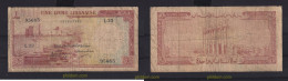 3423 LIBANO 1952 LIBANAISE LEBANON 1 LIVRE 1952 - 1964 - Líbano