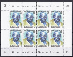 BOSNIA AND HERZEGOVINA 2023,POST MOSTAR, 75th DEATH ANNIVERSARY,MAHATMA GANDHI ,INDIA,SHEET,MNH - Mahatma Gandhi