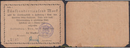 3636 ALEMANIA 1923 GERMANY FALKENBURG I BOM 500000 MARK 1923 - Bestuur Voor Schulden