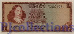 SOUTH AFRICA 1 RAND 1973 PICK 115a AUNC LOW SERIAL NUMBER "007492" - Afrique Du Sud