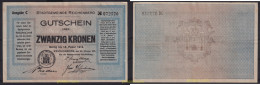 7627 AUSTRIA 1919 ÖSTERREICH BÖHMEN UND MÄHREN 20 KRONEN 1919 REICHENBERG - Oesterreich