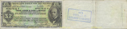 8114 GRAN BRETAÑA 1964 CHEQUE THOS.COOK & SON LIMITED 2 POUNDS 1964 - Sammlungen